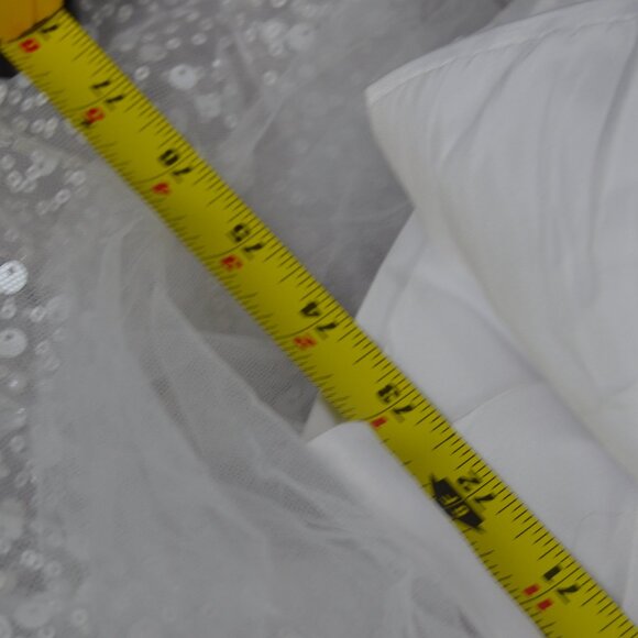 Prom Dress Ball Gown Quinceanera White Sparkly Sz 0 2 4 SEE MEASUREMENTS NWT - Picture 13 of 16